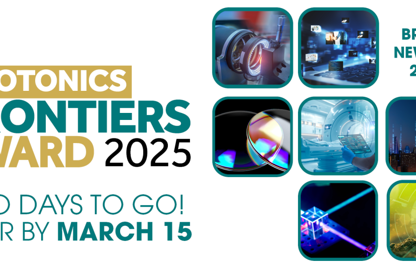 The Photonics Frontiers Award 2025 - enter now!