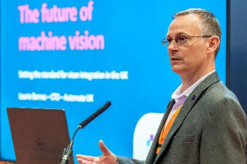 Laurie Barnes addresses the Machine Vision Conference