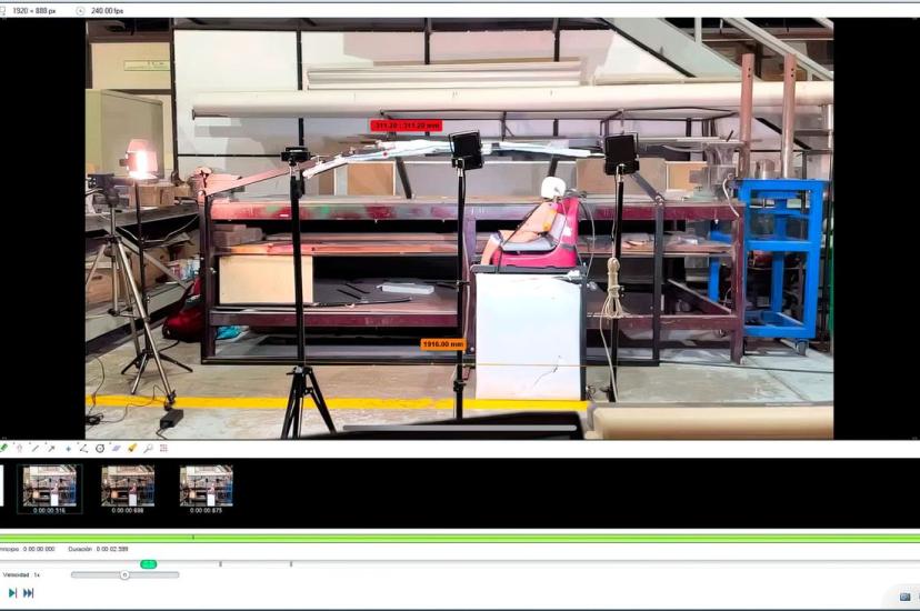 Non-destructive crash test system