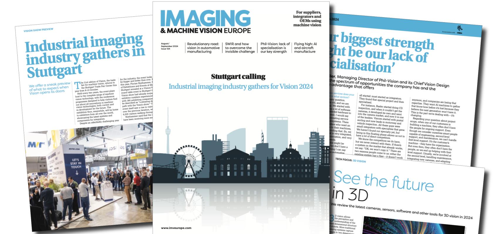 The August/September issue of Imaging & Machine Vision Europe is out now