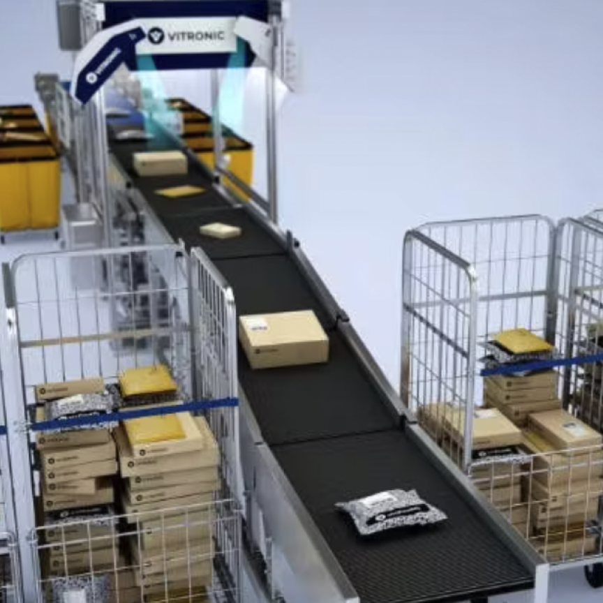 Vitronic’s products include solutions that read codes and plain text on packages on conveyors at distribution centres
