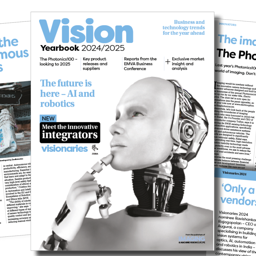Imaging and Machine Vision Europe's Vision Yearbook 24/25 cover and pages