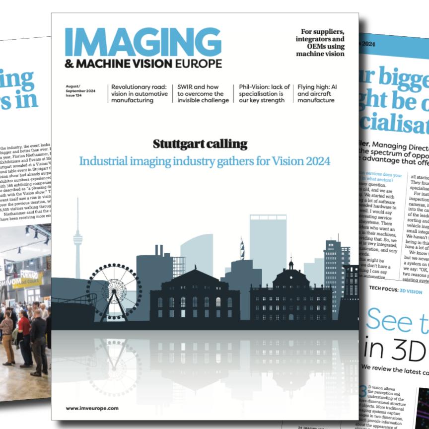 The August/September issue of Imaging & Machine Vision Europe is out now