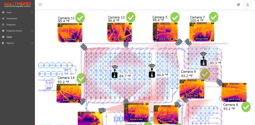 MoviTHERM's IoT Cloud-based early fire detection software uses thermal imaging